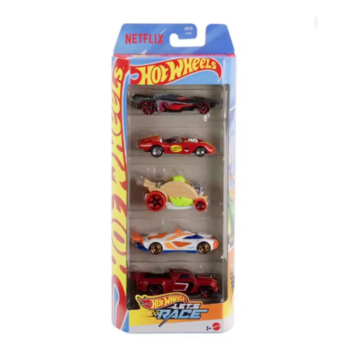 Pack 5 Autos Basicos Hotwheels - Hw Let's Race